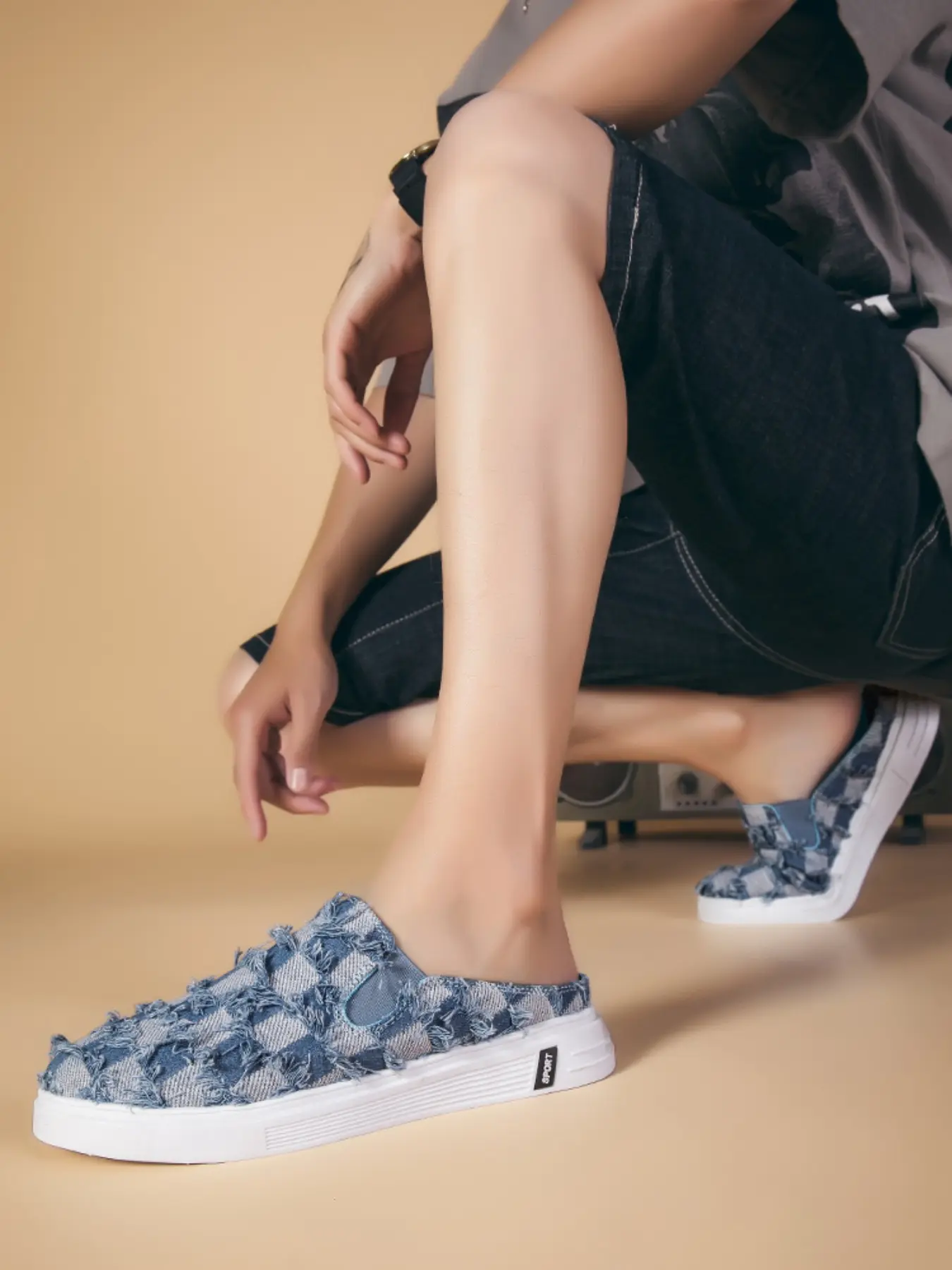 2026 New Men's Clog Sandals, Comfortable Breathable Patchwork Design, Casual Above Ankle Eva Shoes, All Season Daily Wear