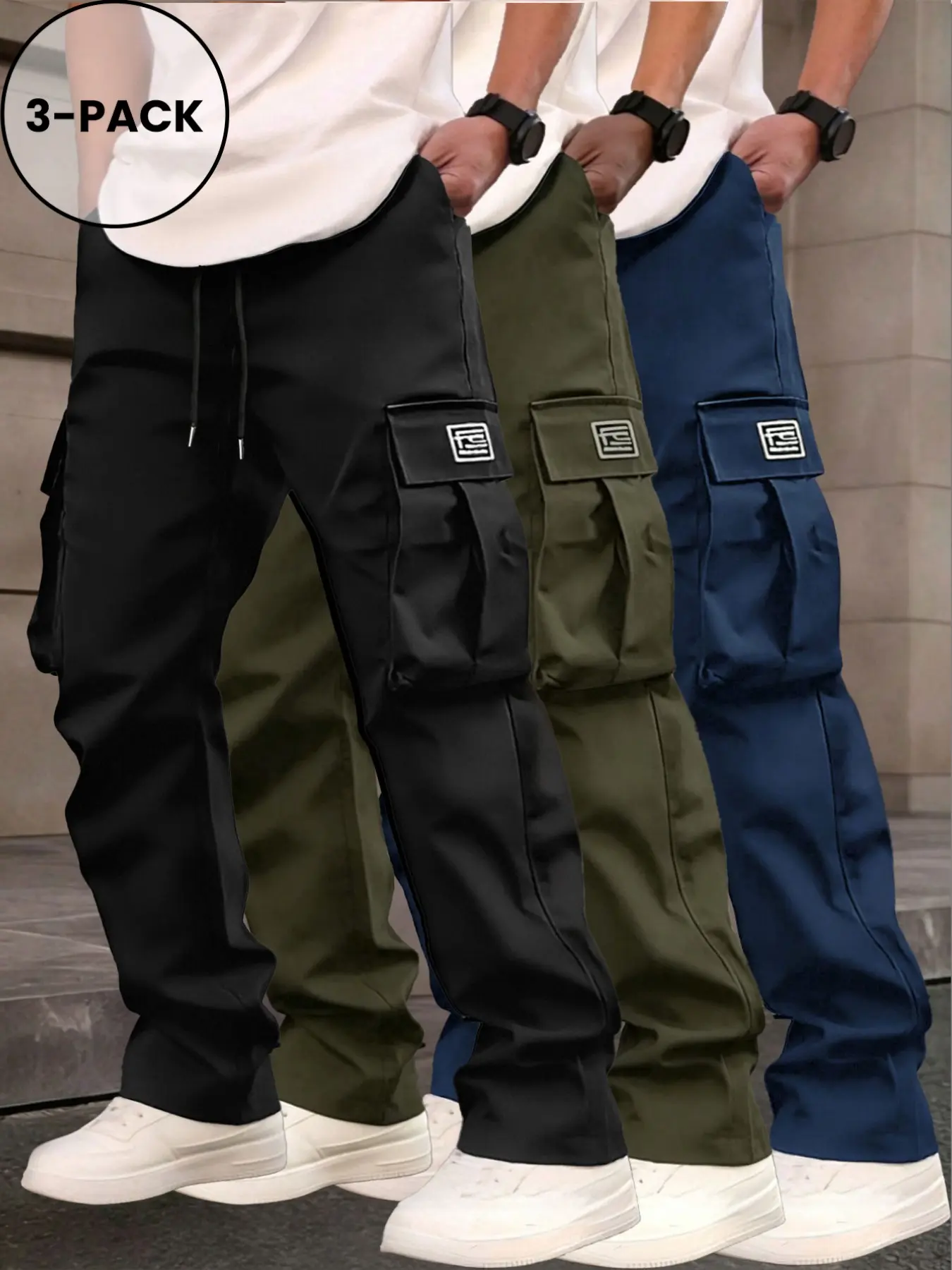 Men's Casual Summer Lightweight Work Pants, Fashion Multi-Pocket Outdoor Sports Long Pants, Comfortable Daily Wear