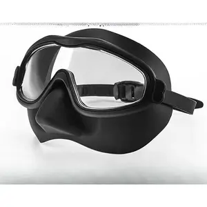 Large Frame Anti-Choking Swim Goggles, HD Anti-Fog Eye & Nose Protection Waterproof Swimming Gear