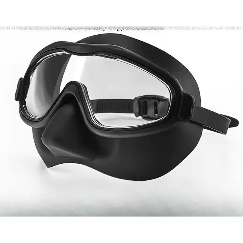 Large Frame Anti-Choking Swim Goggles, HD Anti-Fog Eye & Nose Protection Waterproof Swimming Gear