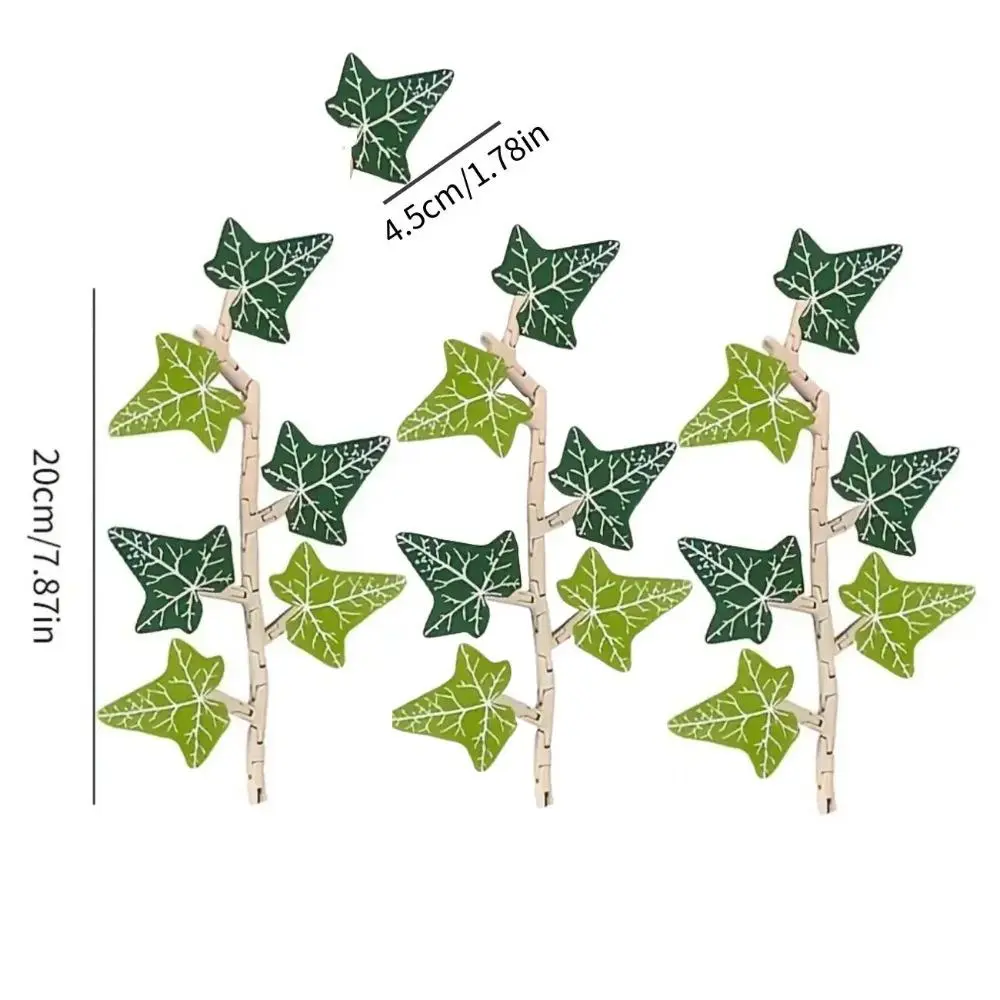 Artistic 3D Botanical Magnet Set, Flexible Plastic Leaves & Vines Refrigerator Decorating Magnet Clips for Photos, Notes & Kitchen Home Decor, Photo, Metal, Gift, Magnetic, Fridge Decor, Set Pack, Bendable, Durable, Decor Lovers