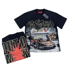 Godspeed Florida Supercar Vintage Washed Graphic T-Shirt, Oversized Streetwear, Men's Short-Sleeve Casual Tee, Summer Trend Hip Hop Y2K Top | graphic tees | summer mens clothing | TikTok Shop Deals