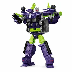 Engineering Deformation Robot Toy 3-in-1 Combine Purple Mecha Vehicle Transforming Blocks Kids Gift English Version