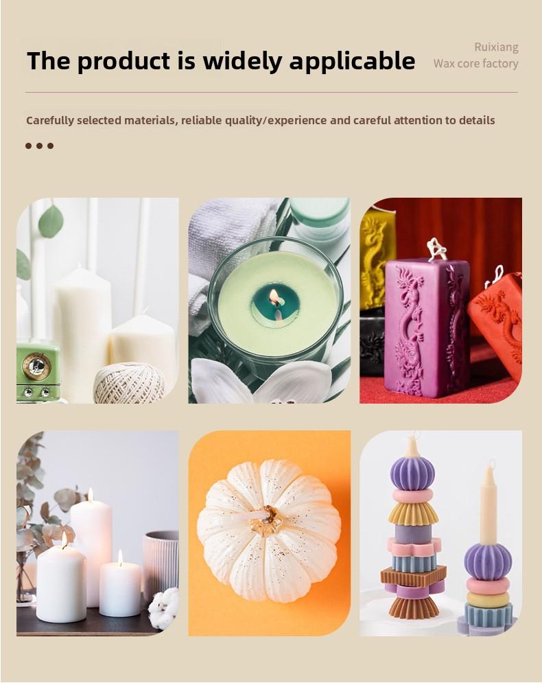 DIY Aromatherapy Candle Cotton Wicks 2.6-20cm 50-Pack Aromatherapy Candle Wicks Tightly Woven