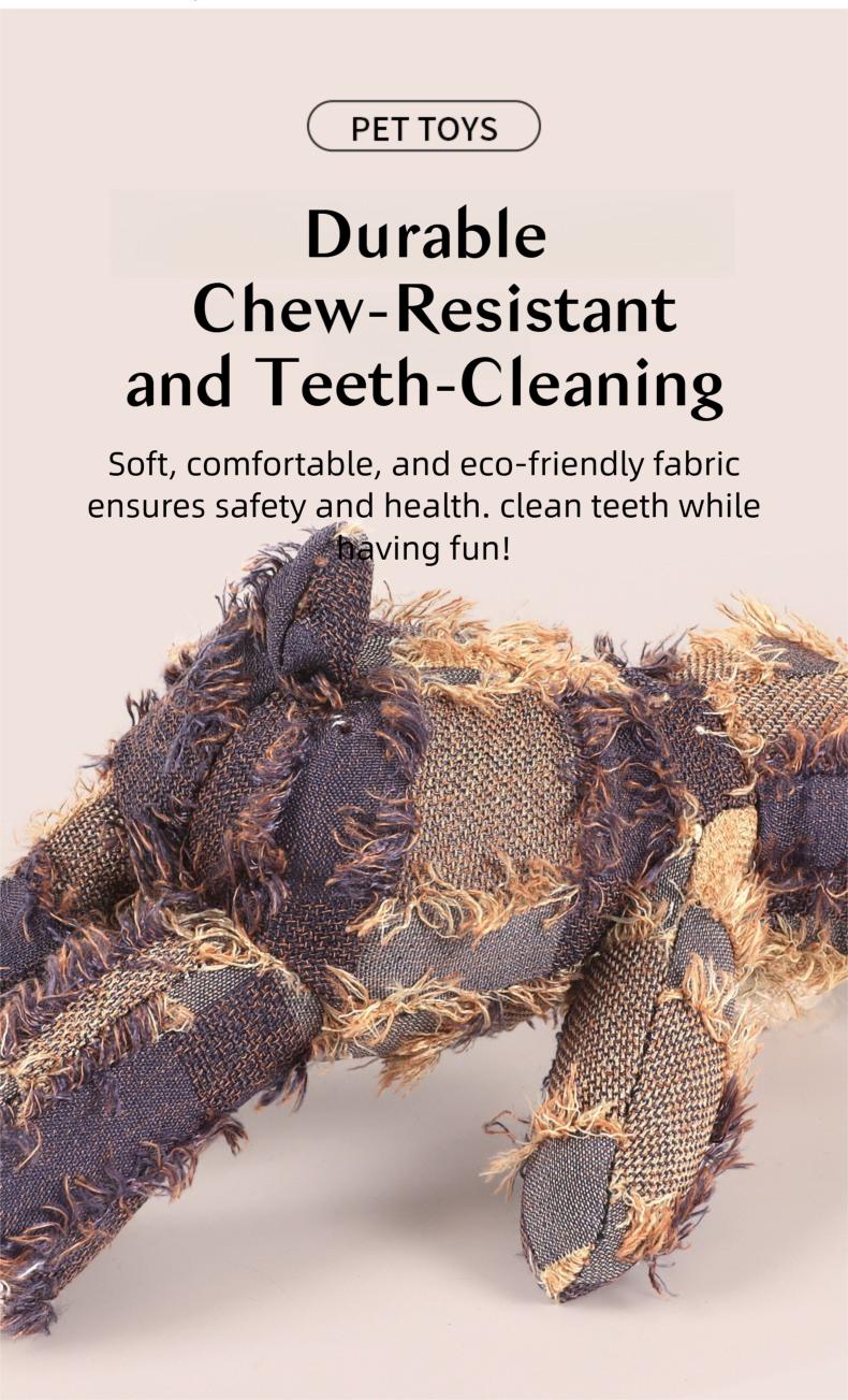 Durable Bear Dog Toy – Chew-Resistant Plush, Built-In Dental Ribs, Indestructible for Heavy Chewers (Squeaker Inside)