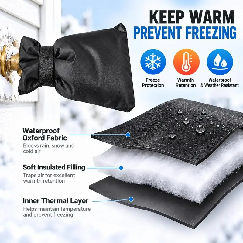 2/4/8-Pcs Outdoor Faucet Cover Pack, Acrylic Thermal Waterproof Shield ...