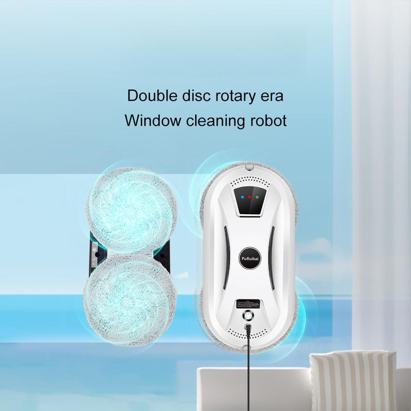 Window Cleaner Robot,Smart Glass Cleaning Robotic with 5600Pa Strong Suction,Remote Control Window Cleaning Robot for Windows/Tiles/Class Door
