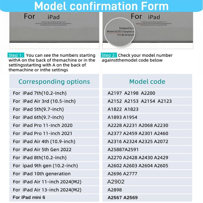 Transparent iPad Case with Foldable Stand, Lightweight Acrylic Cover for iPad 7/8/9, Cute 'see You Tomorrow' Design