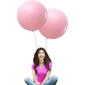 15Pcs 24 Inch Balloons Light Pink Giant Round Balloons Large Balloon For Wedding Baby Shower Birthday Decorations