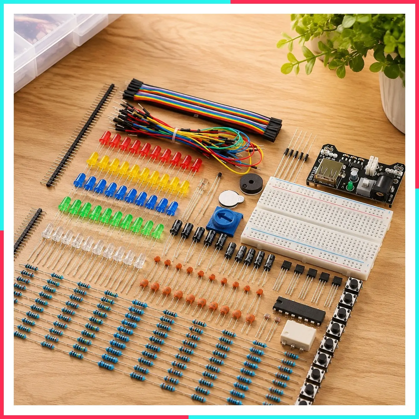 Electronic Fun Kit Bundle with Breadboard, 235 Items for Arduino