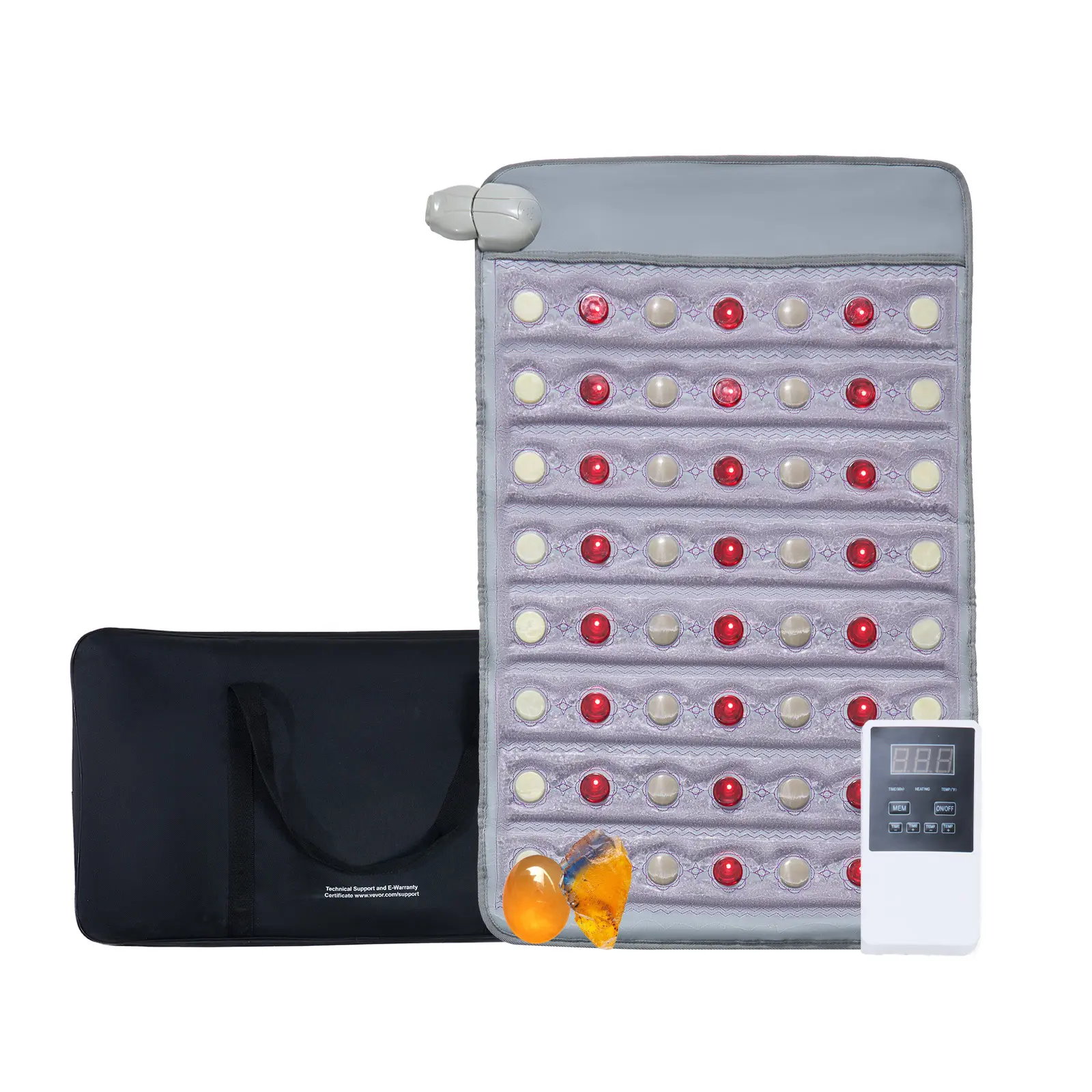 Far Infrared Heating Pad, Amethyst Heating Pad with Jade Tourmaline Stones
