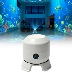 Dynamic Rotating LED Projector Light, 360° Wave Night Projection, Ocean, Snowflake, Christmas, Multi-Angle Base, Ideal for Meditation, Bedroom, Home Theater