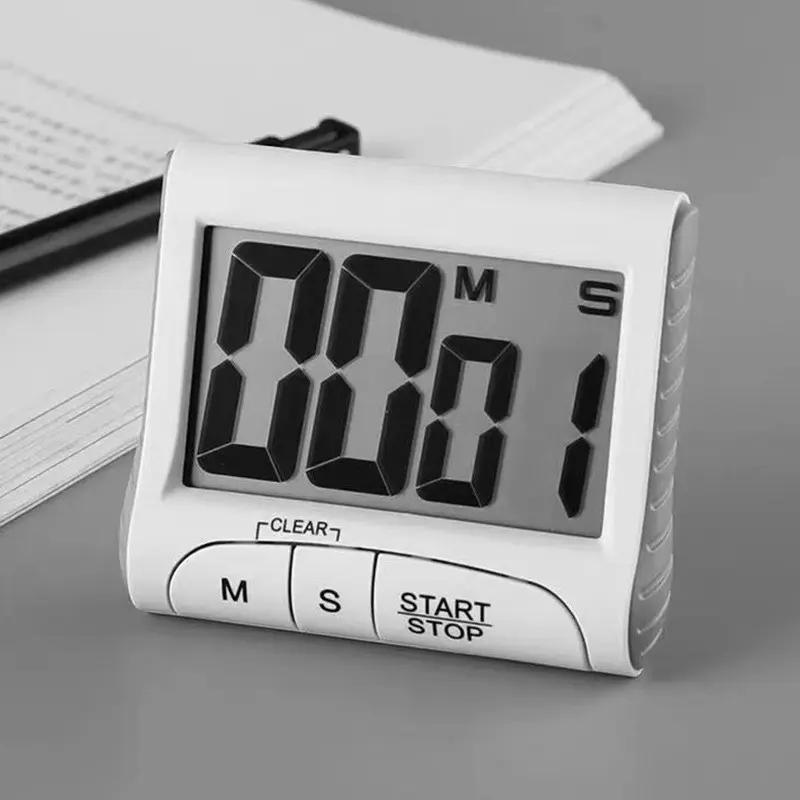 Digital Kitchen Timer with Magnetic Back, Large LCD Display, Count Up & Down, Portable Mini Time Manager for Cooking, Baking, Studying, Fitness