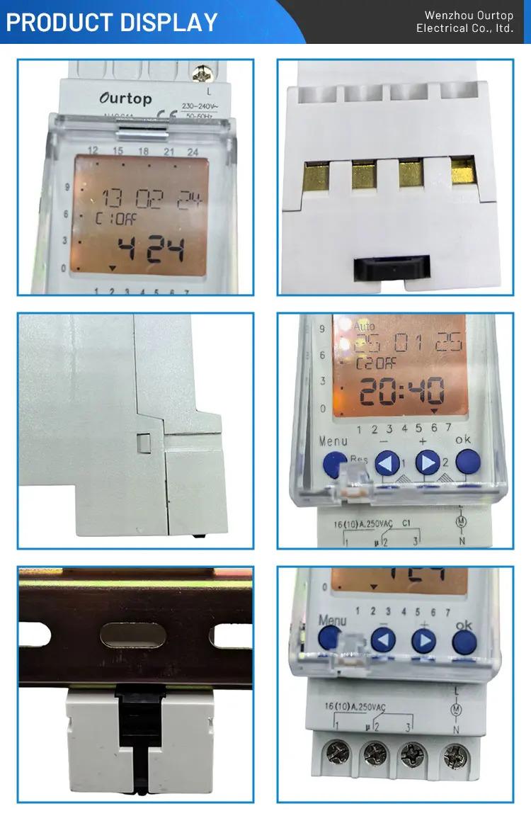 2 Channels Programmable 24Hours Time Clock Seconds Interval Time Switch with Two Relay Independent Outputs Digital Timer Switch