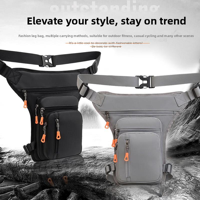 Multifunctional waist bag, men's new simple niche chest bag, fashionable and unique trendy leg bag
