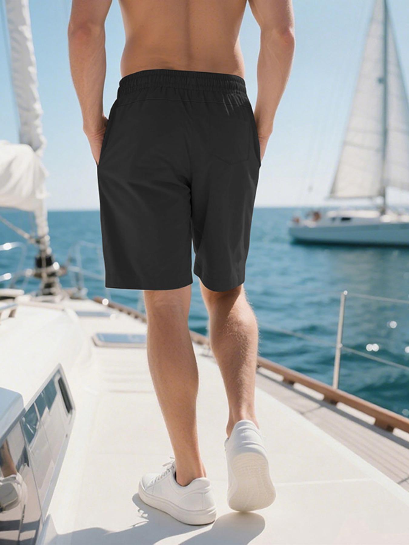 Men's Casual Loose Summer Beach Shorts, Lightweight 5-Inch Swim Trunks for Summer Activities, Trendy Comfort for Relaxed Days