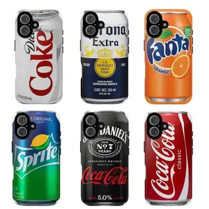 Soda Can Phone Case for iPhone & Samsung, Diet Coke Corona Extra Fanta Sprite Jack Daniel’s Coca-Cola Classic Drink Design Cover Suitable for iPhone 17-11 Pro Max/Plus and  Samsung Galaxy S23-25