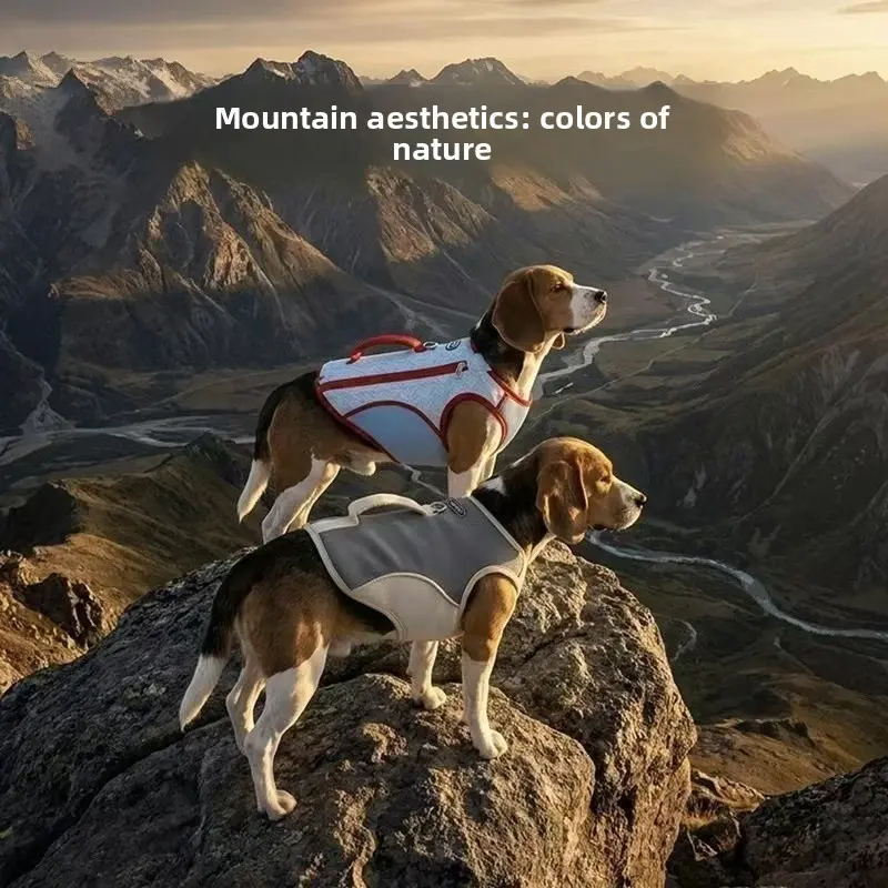 Dog Cooling Vest UPF50+ Summer Pet Jacket Breathable Mesh Cooling Harness with Handle for Medium Dogs Outdoor Hiking Running Antiheatstroke Dog Clothes Waterproof & Dry Inner Layer