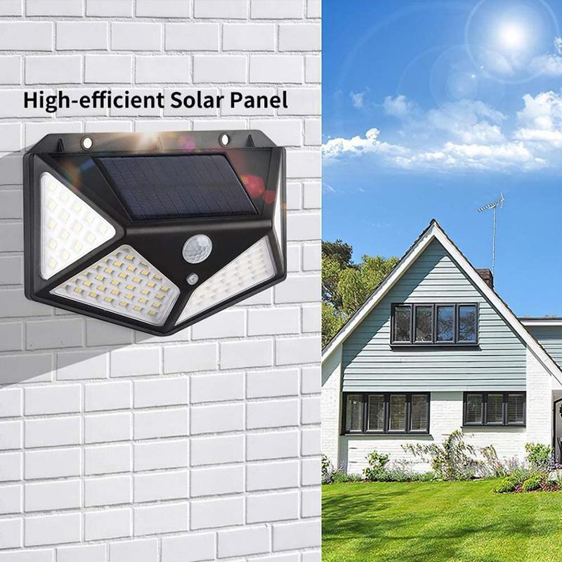 Solar Powered Wall Mounted Light, Outdoor Solar Wall Lamp, Waterproof LED Wall Sconce, Wall Lamp Exterior Light Fixture For Garden Yard Decoration