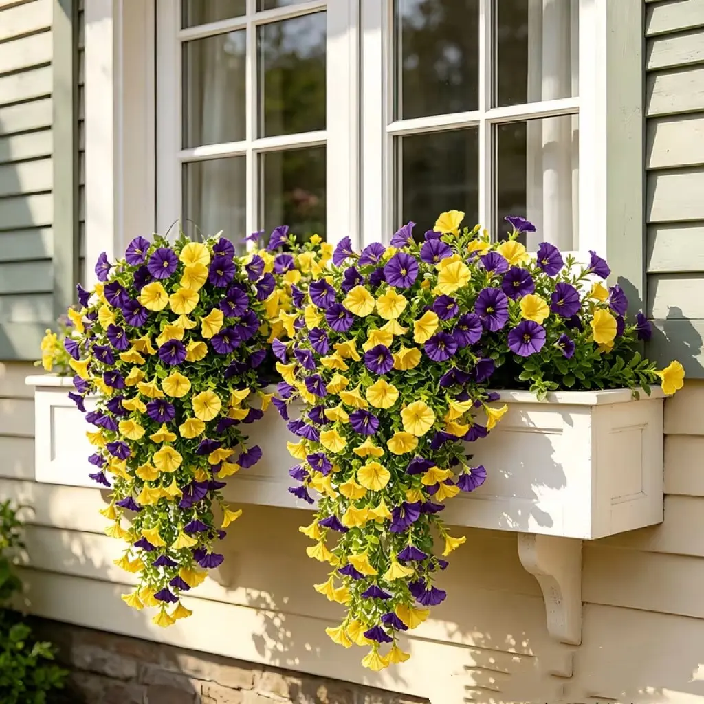 14 pieces of realistic morning glory vines, in a mix of yellow and purple colors, suitable for both indoor and outdoor use. Applicable for home decoration, garden layout, weddings, parties, wreaths, hanging baskets, etc. Can be used in combination with va