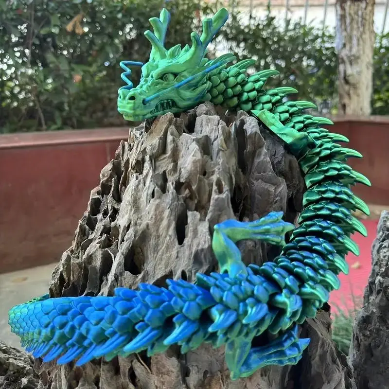 3D Printed Dragon Model, 1 Count Creative Desktop Decoration, Figurine Decor, Office Desktop Ornament for Holiday Gift, Home Decor
