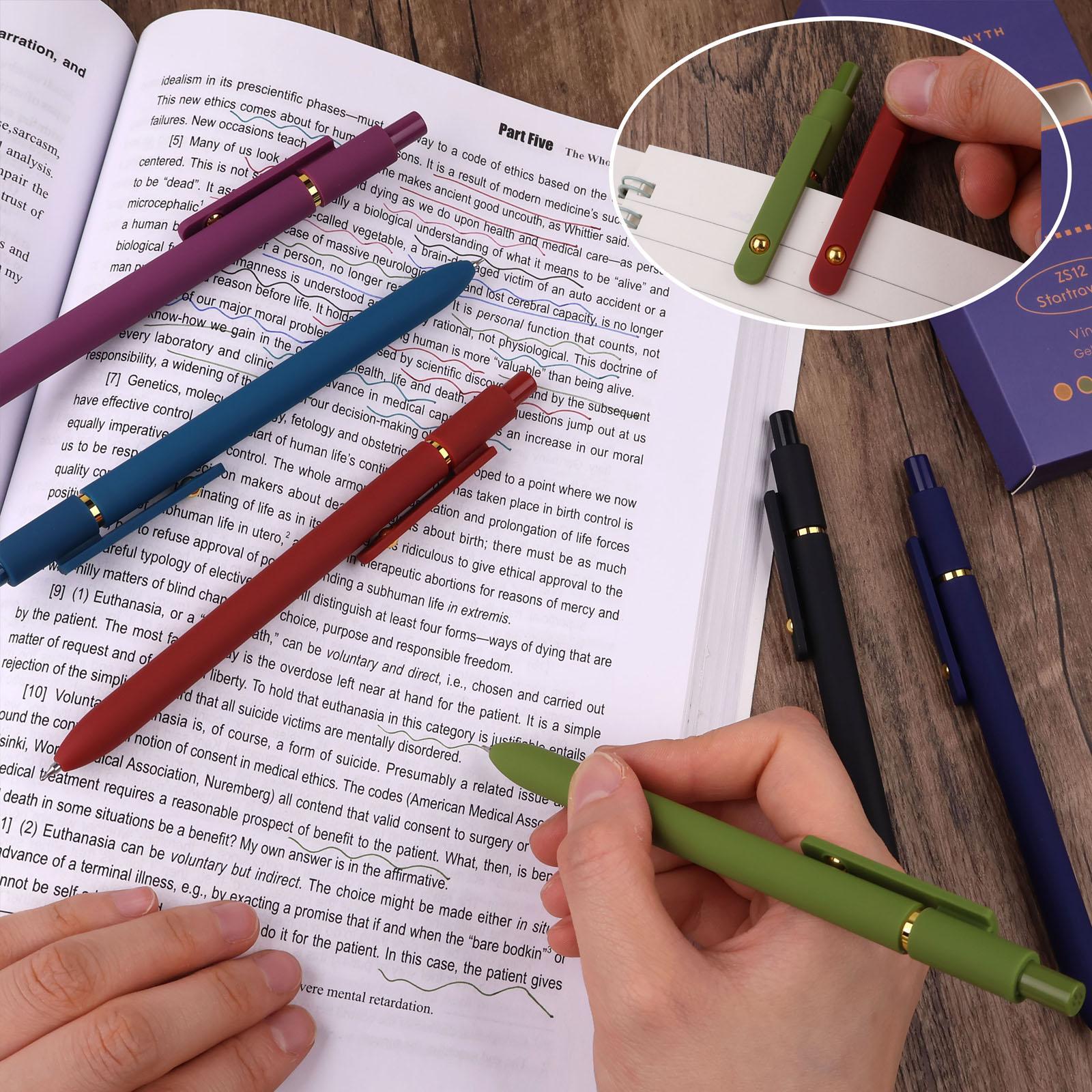 0.5mm Retractable Ballpoint Pen, 6 Counts/set Rollerball Pen Set Random Color Quick Dry Ballpoint Pen, Writing Pen for Office & School, Office Stationery & Supplies