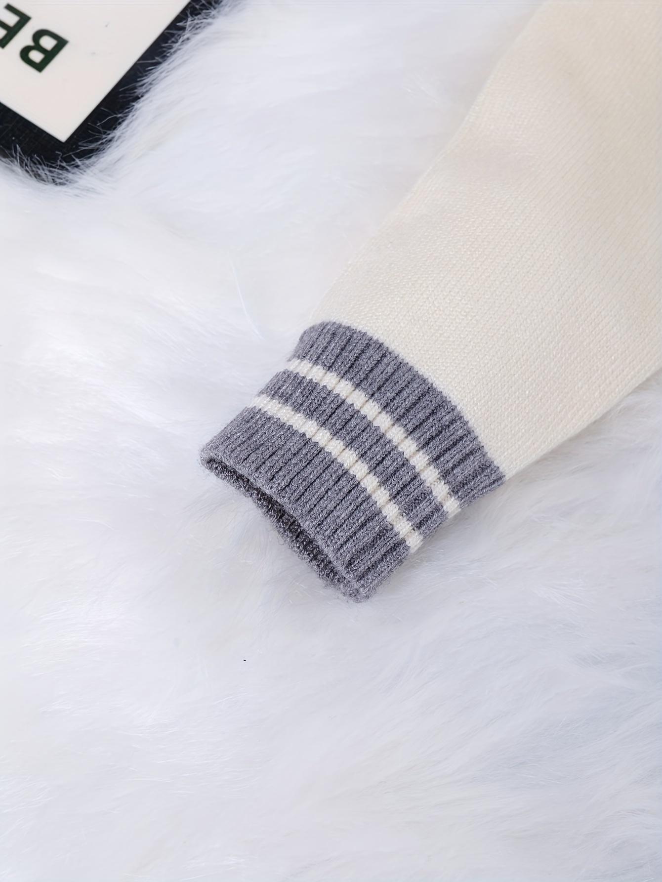 NewNewborn Boy Spring/Autumn Outfit Set    2-Piece Lettered Cardigan + Knit Long Pants – Stylish & Cozy for Outdoor Strolls! Adorable Infant Sweater Set, Soft for Daily Wear ✨