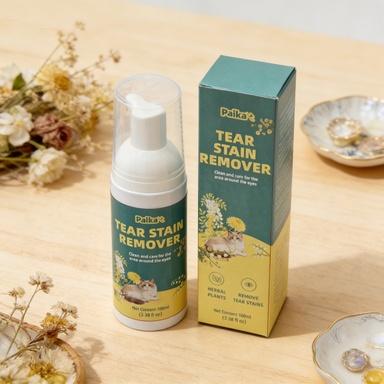 Paika Pet Tear Stain Remover Mousse, Gentle Formula for Dogs & Cats, Effective Cleaning Solution, Easy Application, Safe for Daily Use