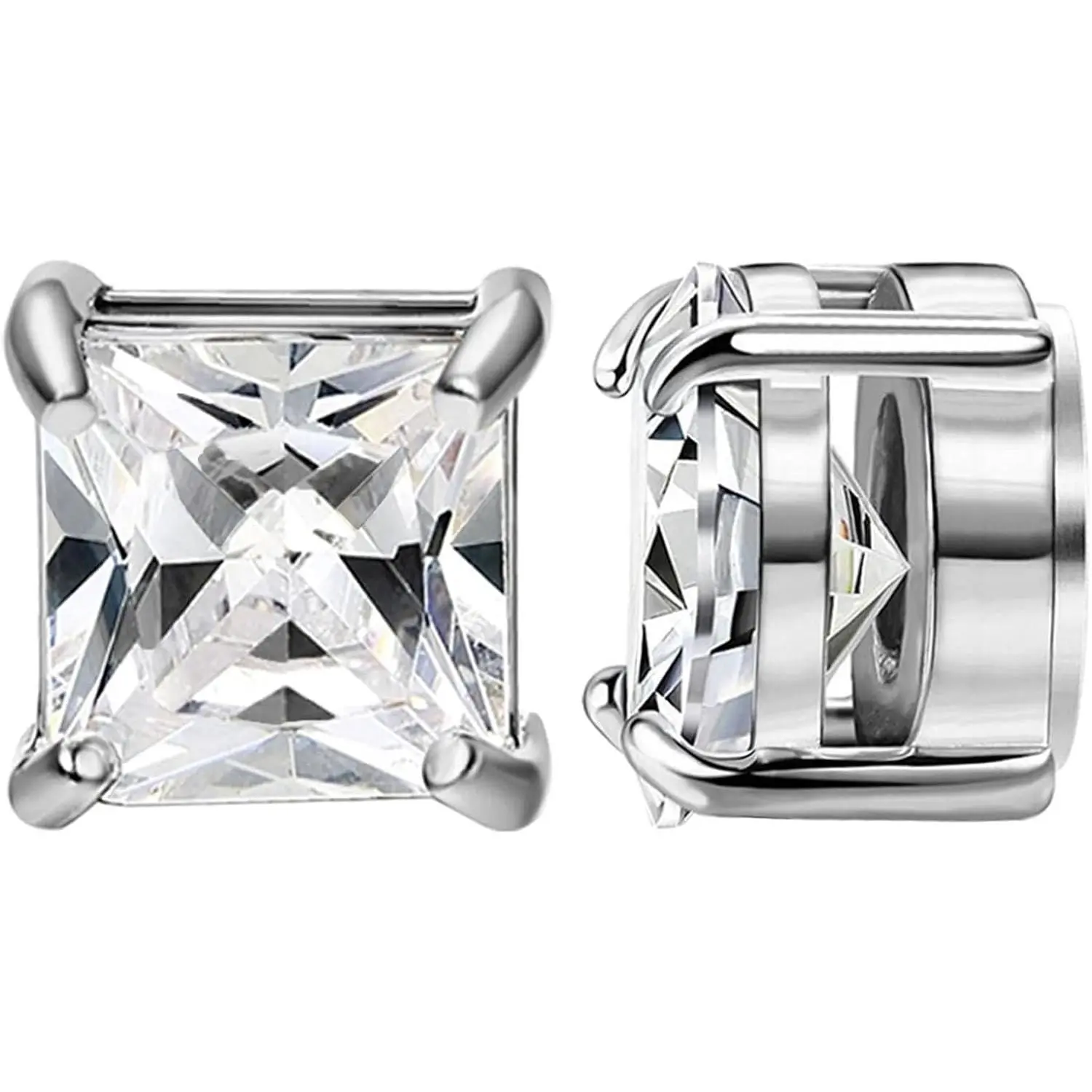 Magnetic Stud Earrings  Men Clip on Earring Stainless Steel Magnet Earring Unisex Non Piercing CZ Hoop Cross Diamond Magnetic Earrings  Men Women