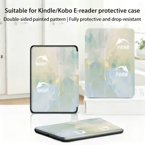 for Kindle/kobo/Tolino Case Soft Blue Sky Clouds Pattern for New Kindle 11Th 2019, for Kindle 11th Generation Case for Kindle 11Th (2022/2024), 6-Inch, 7-Inch Kindle Paperwhite 12Th Generation 2024 Vision Color (2024) /Vision 6 (2021）/Shine Color (2024),