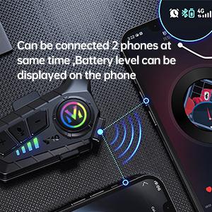 Motorcycle Bluetooth Headset Speaker Skiing Earphone Waterproof Bluetooth Helmet Headset with Noise Cancellation Ultra-Thin Wireless Bluetooth Headphones for All Helmets