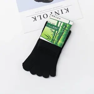 5 Pairs MenToe Socks Fingers Sock Breathable Cotton Funny Sports Running Solid Color Black White Grey Blue Khaki Coffee Sox Male