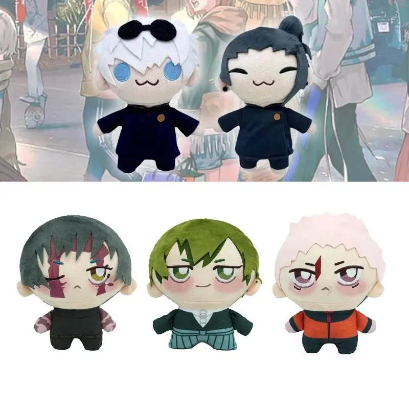 Cartoon Zenin Maki Plush Doll Cool Zenin Naoya Gojo Satoru Stuffed Toy Cute Itadori Yuji Plushies Birthday Gifts