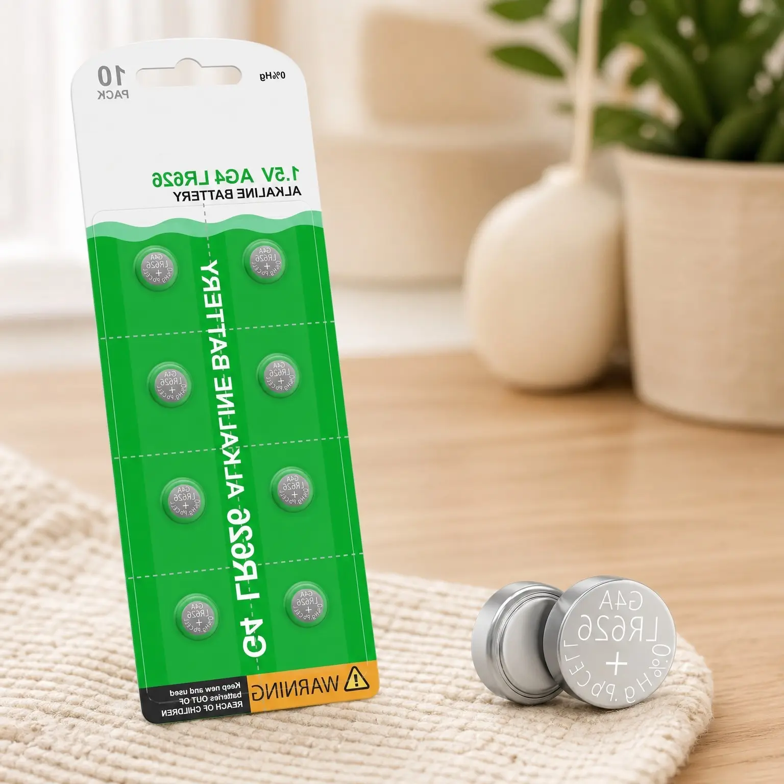 SR626SW Watch Battery 10 Pack, AG4 Alkaline Button Cell Battery, 377/376 Watch Batteries, 1.5V LR626 Batteries 377AGift