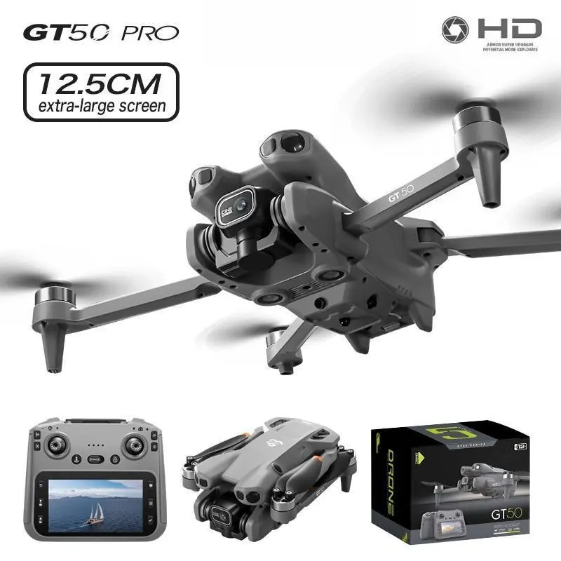 12.5CM Screen Transmitter Quadcopter, Altitude Hold, LED Light, Multi-Angle Capture for Adult Outdoor Use