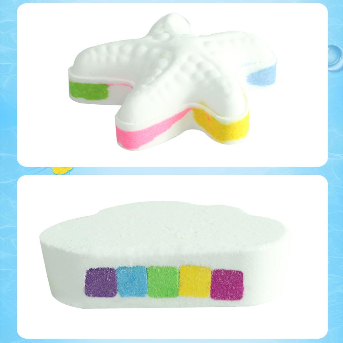 Children's rainbow bath bombs, rainbow bath bombs in various shapes, suitable as Easter basket filler toys for children and girls, for bubble baths