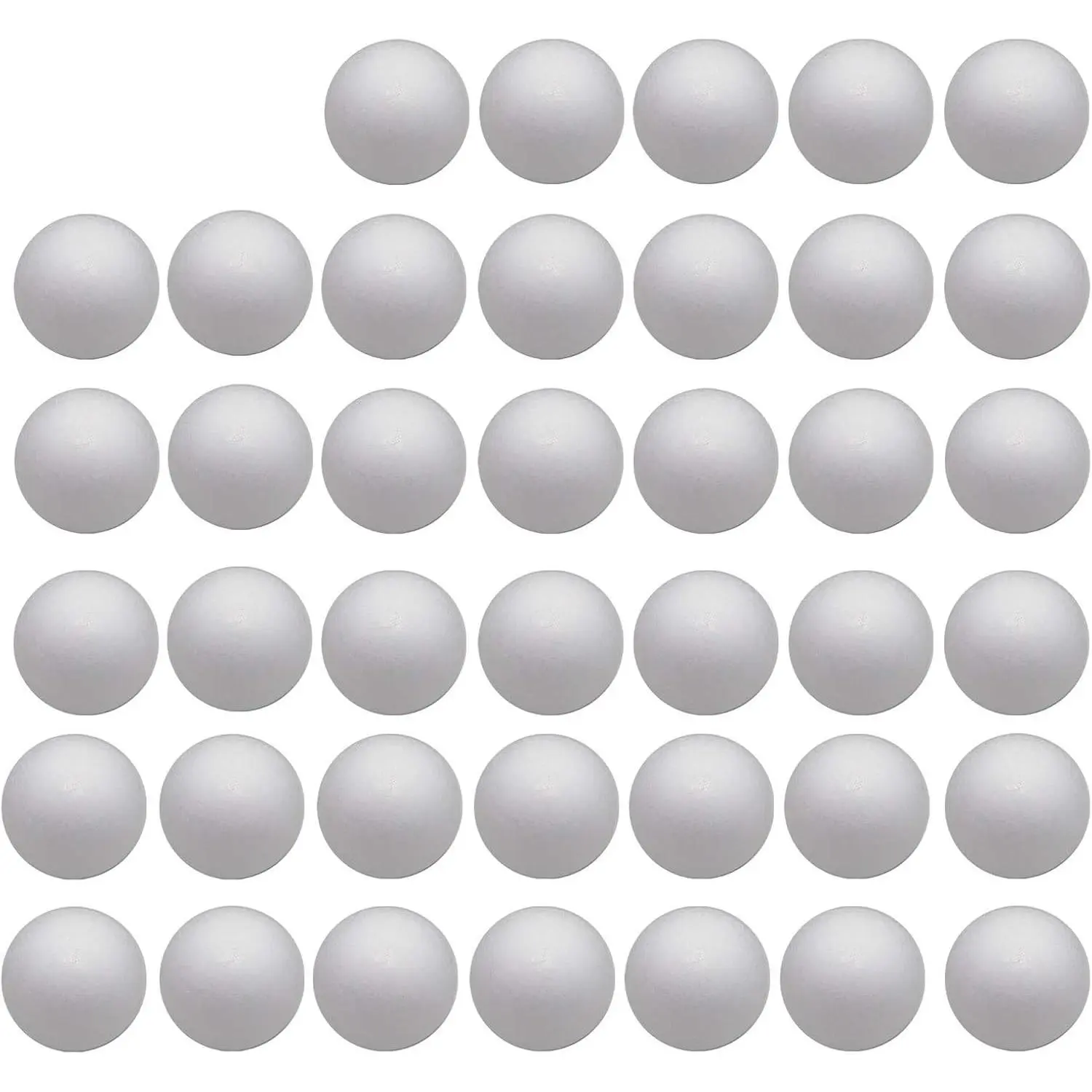 Craft Foam Balls 40-Pack 2.9 Inches in Diameter, Foam Ball for DIY Arts and Crafts, Ornaments, Smooth Polystyrene Foam Balls for Decoration Household School Projects, White