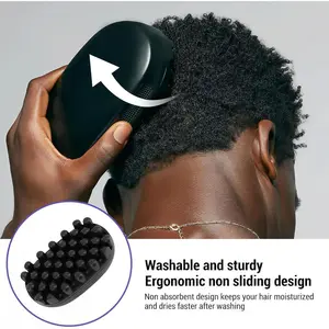 Rubber Twist Sponge for Afro & Coily Hair, Washable Small Tooth Curling Brush for Defining Curls and Coils, Styling Tool for Dreadlocks and Short Hair