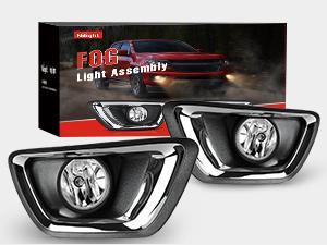 Nilight 2015 2016 2017 2018 2019 2020 Chevy Colorado Fog Light Assembly 5202 Bulbs Clear Lens