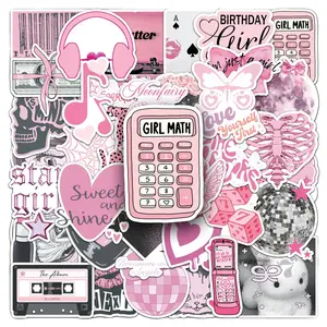 50Pcs Sweet Pink Edgy Creative Stickers. Faith-inspired designs with positive messages. Great for scrapbooks, journals, laptops, water bottles, cars and more. Lovely gifts for everyone. #SweetPinkStickers #CoolStyleStickers #CreativeStickers #FaithSticker
