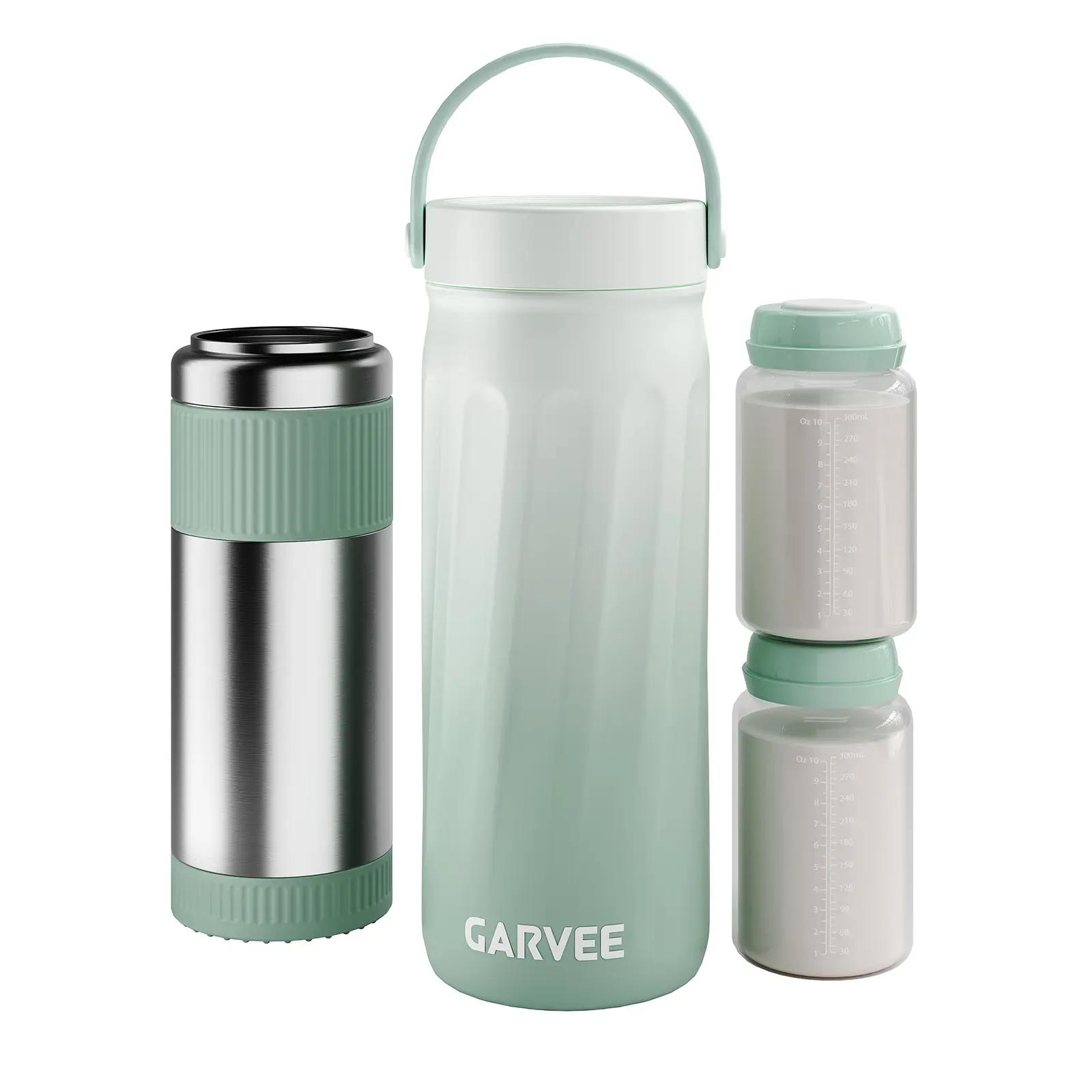 24-Hour 360° Cooling Breast Milk Cooler - Stainless Steel Chiller with 2 Baby Bottles, Leak-Proof & Portable for Pumped Milk Storage, Working Moms, Travel, Breastfeeding Basic
