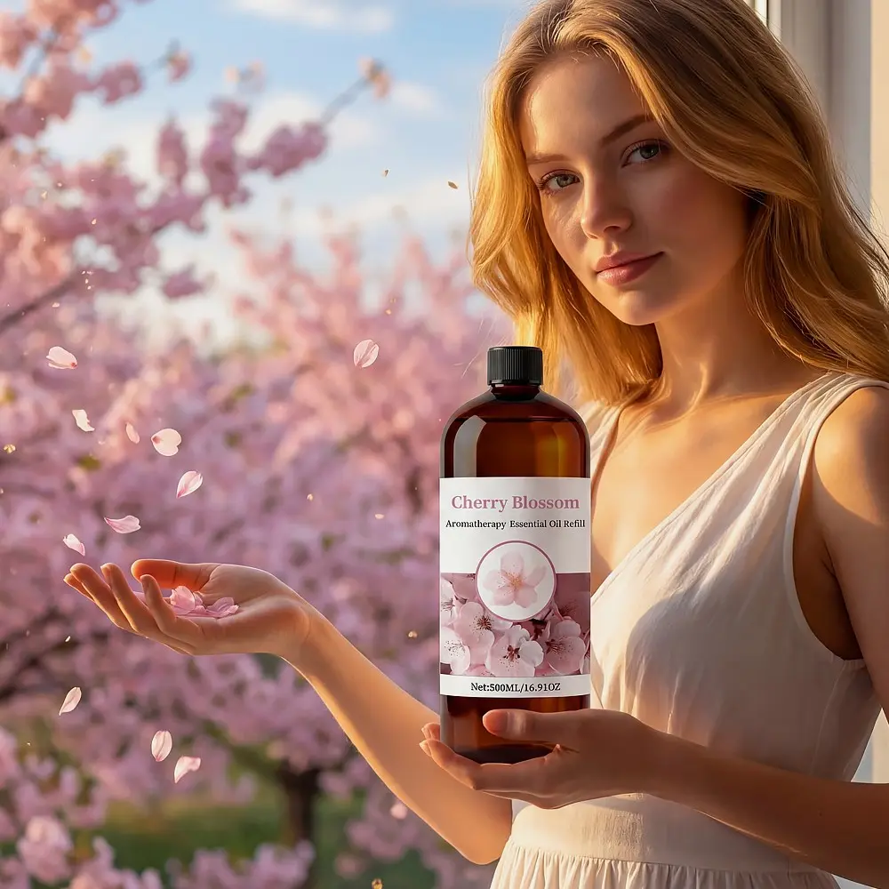 500ML Large Capacity Aromatherapy Essential Oil Refill, Alcohol-Free, Long-Lasting Fragrance, Suitable for Home and Car, Compatible with Diffusers
