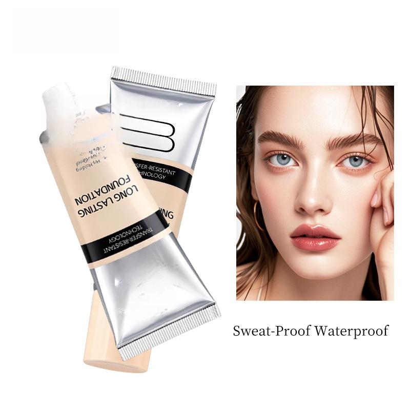 Isolating foundation liquid, long-lasting, non-fading, moisturizing, concealing, oil-controlling base makeup foundation, natural-looking cream for women