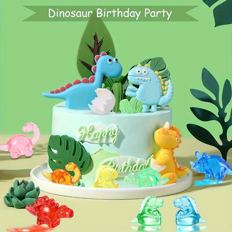 Mini Dinosaur Decoration, 50pcs Cute Collectible Figurines Dinosaur Ornament, DIY Decorative Accessories for Home & Office & Party