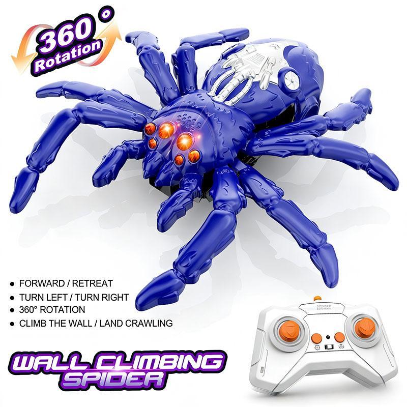 RC Wall Climbing Toys Lizard Spider Cockroach Snake Crab Octopus, LED Eyes, 360° Rotating Stunt Car, Wall Ceiling Window Climber, Remote Control Vehicle, Fun Indoor Toy for Kids Adults