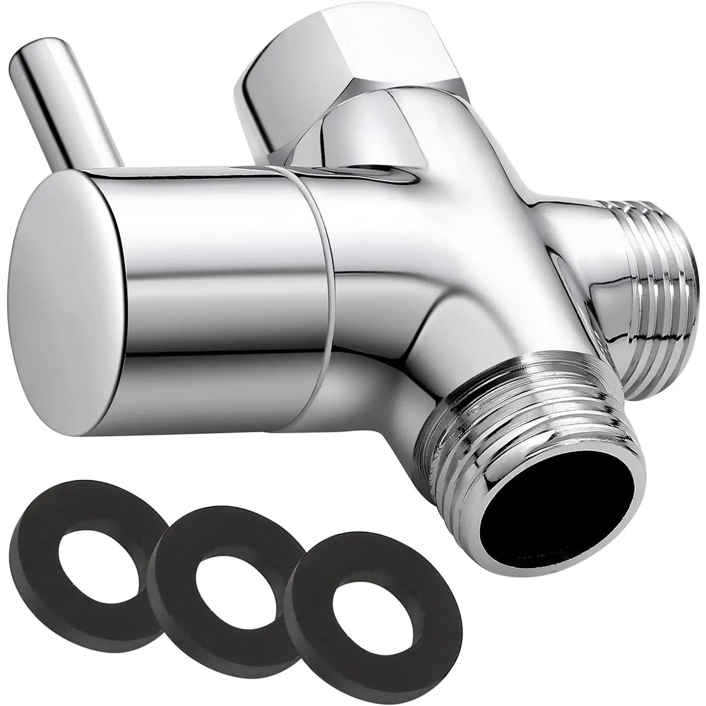 G1/2" 20mm 3-Way Solid Brass Shower Diverter Valve Universal Replacement Part for Hand Held and Fixed Showerhead Chrome Finish