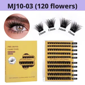 Viral DIY Sectional Extension Self-Adhesive Eyelashes, Natural Thick & 3D Look, Easy Wear No Glue No Remover Needed