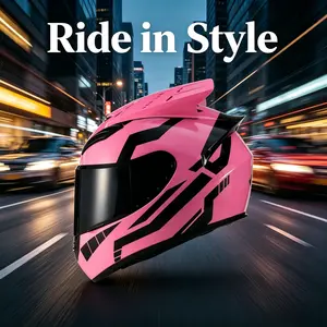 Trendy Horn Motorcycle Full Helmet, Dot Certified, High Aesthetic Value, All-Season Commute Riding, Unisex Helmet for Men and Women