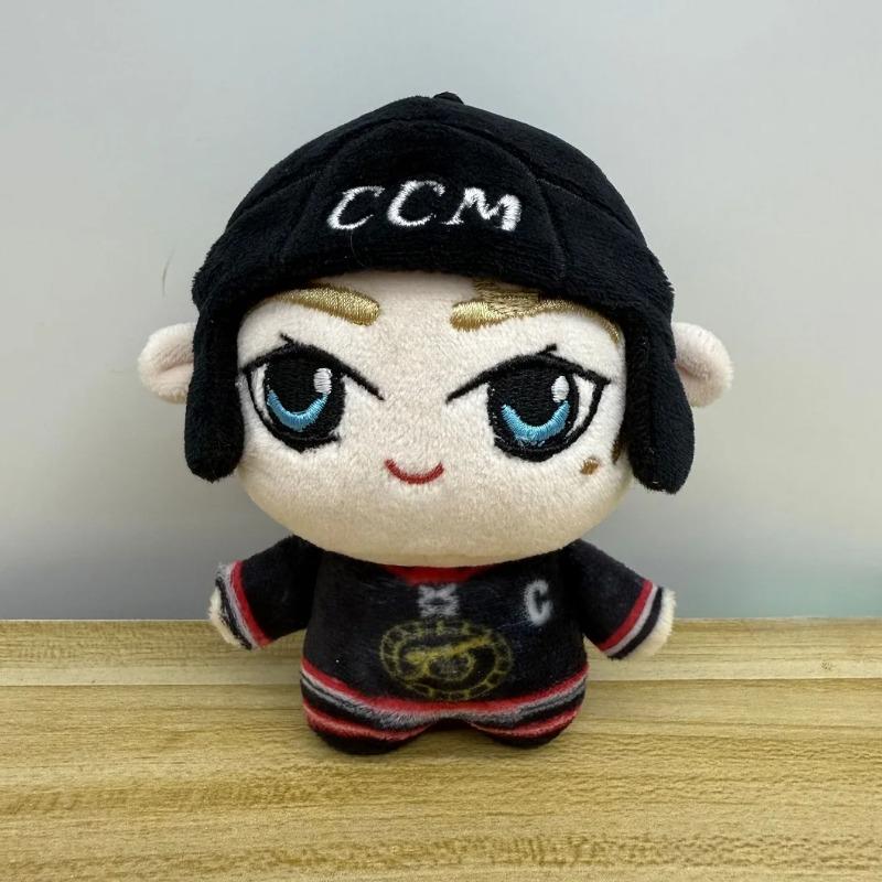 Hockey Player Chibi Plush Set, 2 Styles Soft Ice Hockey Team Stuffed Dolls, Cute Sports Plushie Gift for Fans & Kids