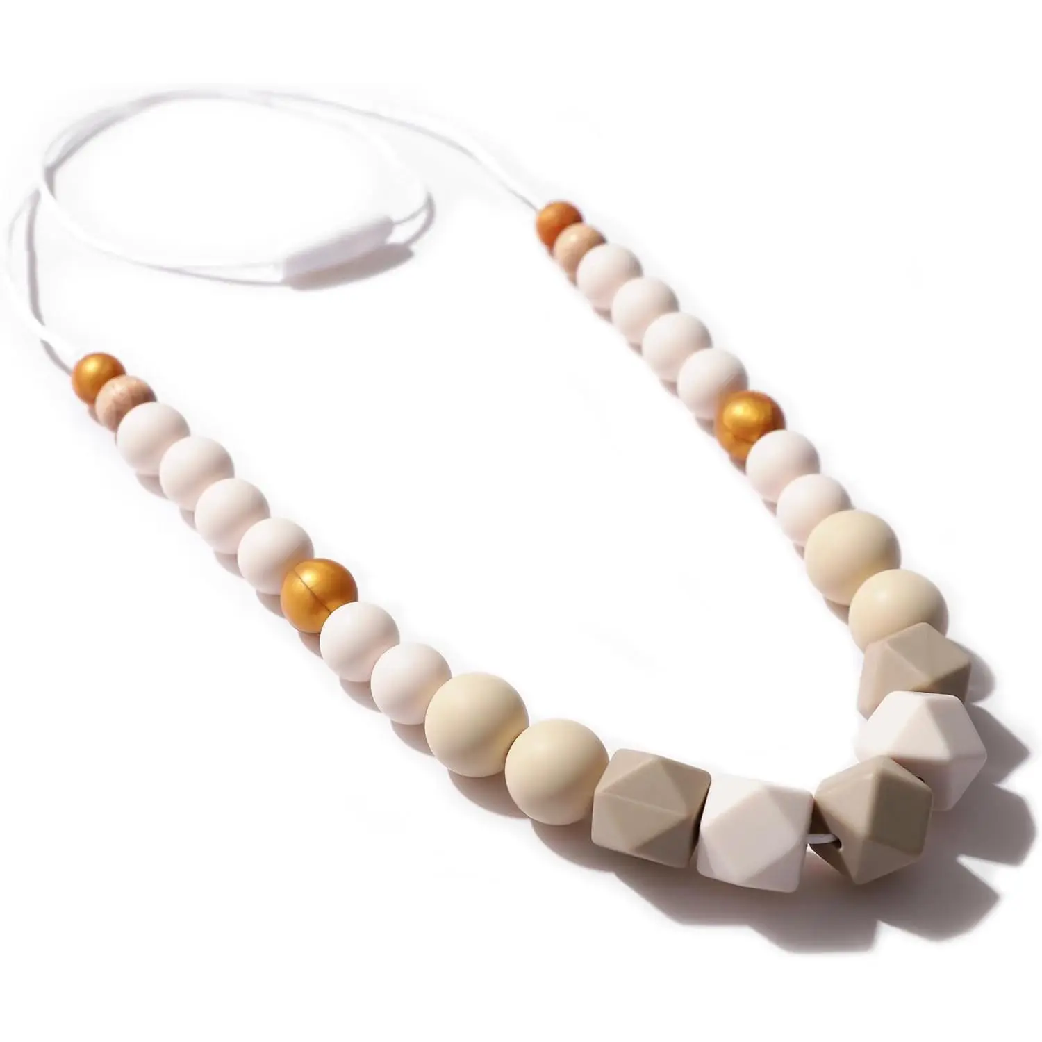Silicone Nursing Necklace - Emotional Calming Breastfeeding Supplies, Fidget Necklace For New Moms, Newborn Nursing Sensory Silicone Beads Jewellery